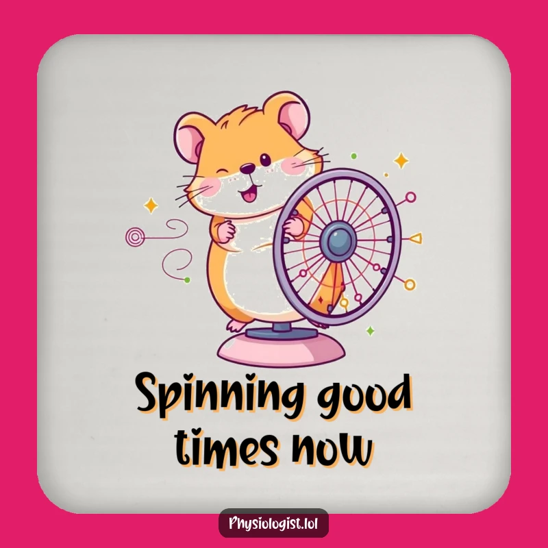 Funny Hamster Diagram Coaster: Hilarious Protector for Your Busy Drinks