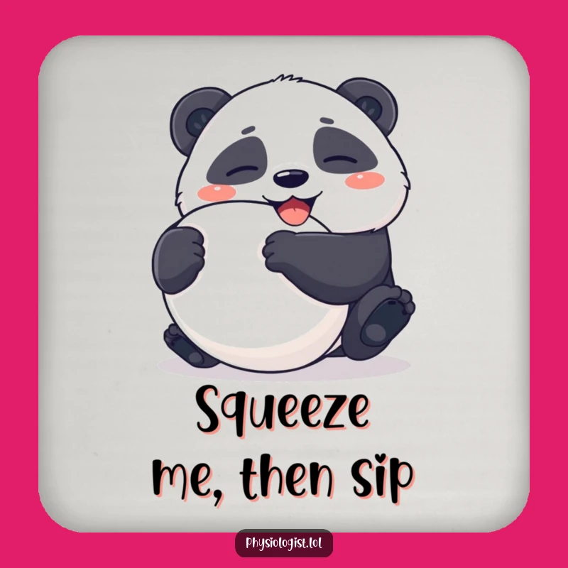 Funny Panda Stress Ball Coaster: Ambiguous Squeeze Protection, Hilarious Gift