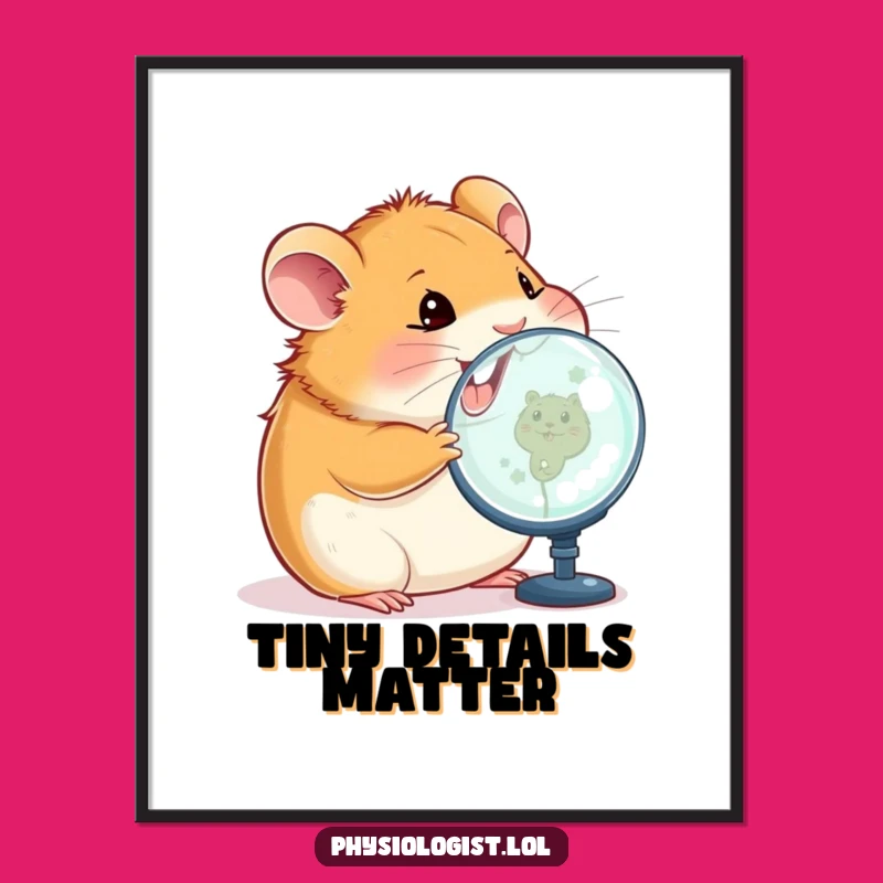 Funny Hamster Tech Poster: Happy Art for a Detailed, Hilarious Space!
