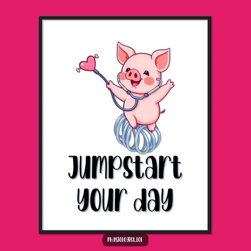 Funny Piglet Spring Doctor Poster: Add Pep to Your Walls!