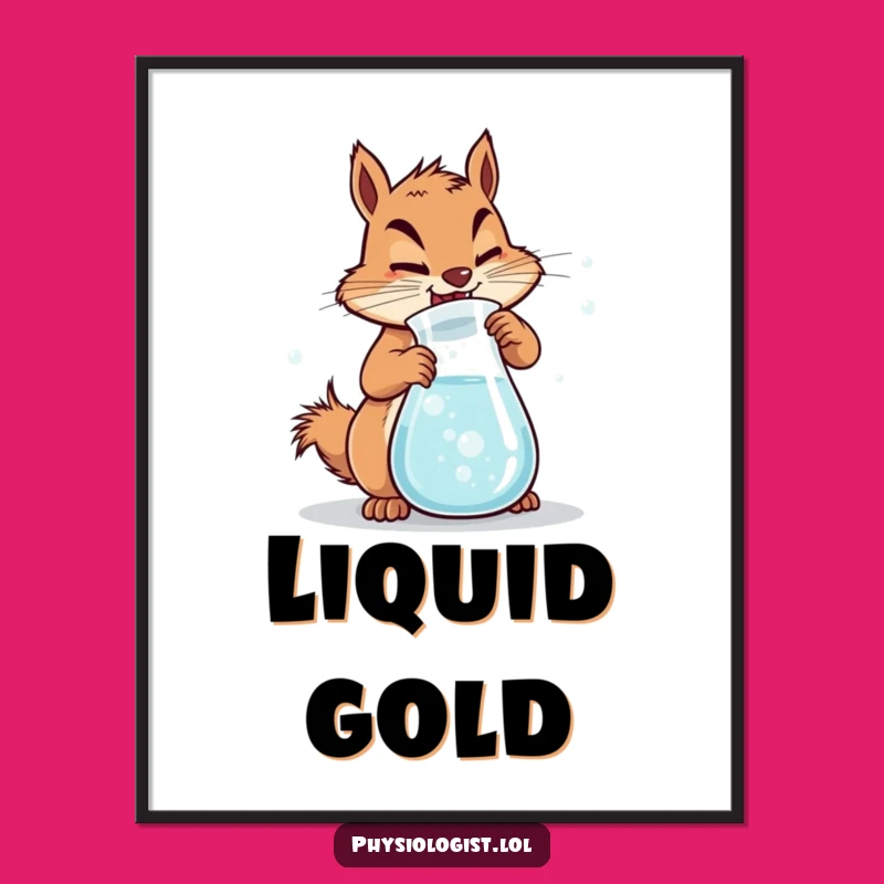 Funny Squirrel Potion Poster: Determined Chemist, a Brilliant Funny Gift