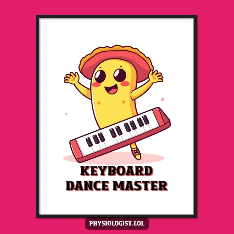 Funny Taco Keyboard Poster - Whimsical Wall Art for Comical Decor