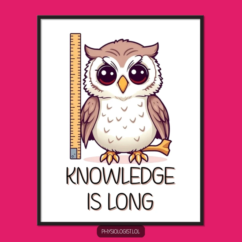 Funny Owl Bone Art Poster: Frame Your Fascination with Humorous Detail