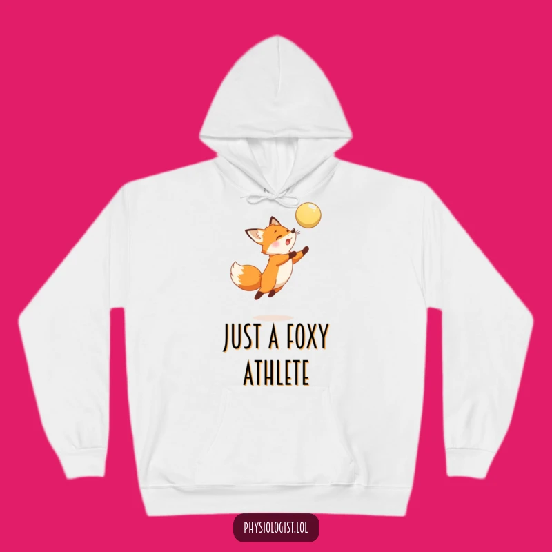 Funny Fox Leaping Hoodie: Cozy & Comical Animal Lover Gift for Winter