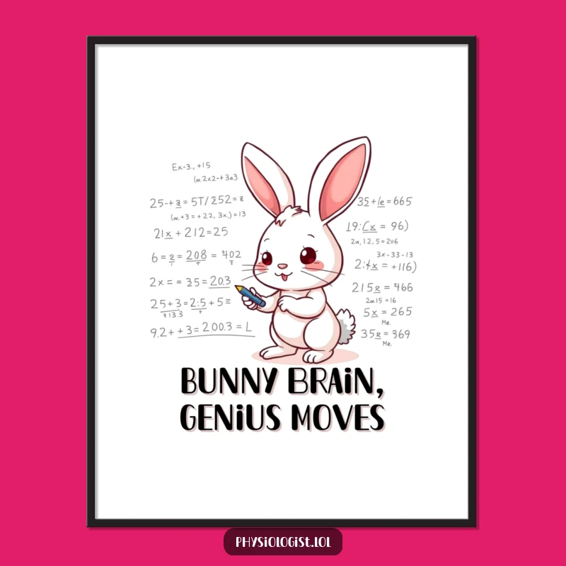 Funny Free Printable Wall Art: Genius Bunny Equations, Hilarious DIY Downloadable Decor