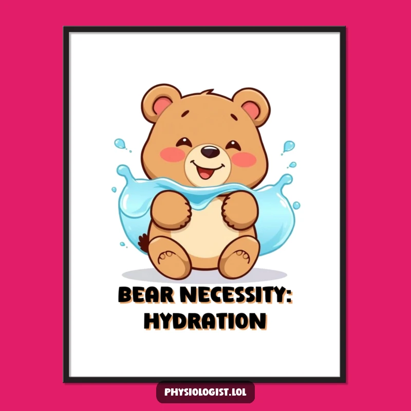 Free Printable Bear Fluid Balance Wall Art: Funny Downloadable Art for a Playful Space