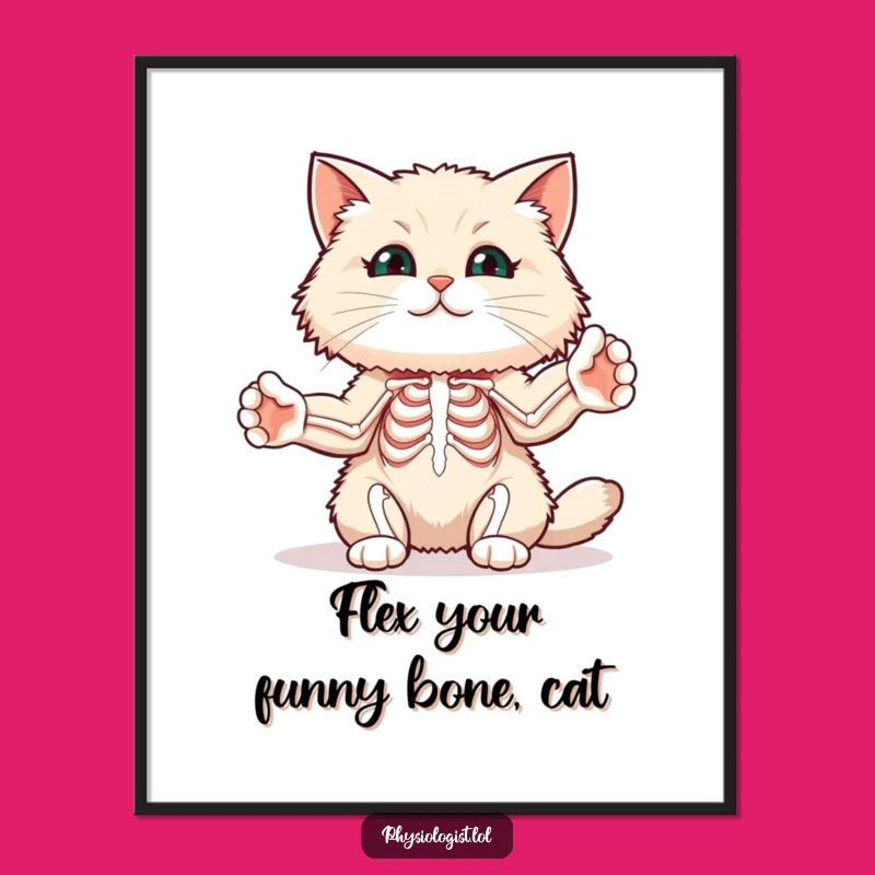 Free Printable Cat Anatomy Wall Art: Funny Downloadable Art for Fitness Fanatics
