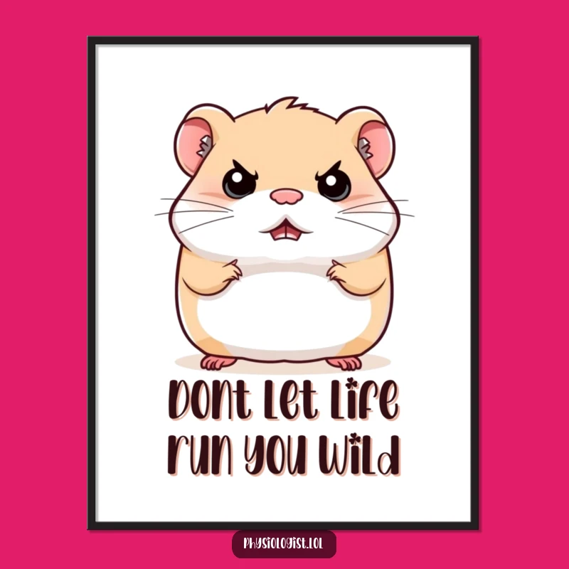 Free Printable Hamster Wall Art: Stern Critter Decor Downloadable