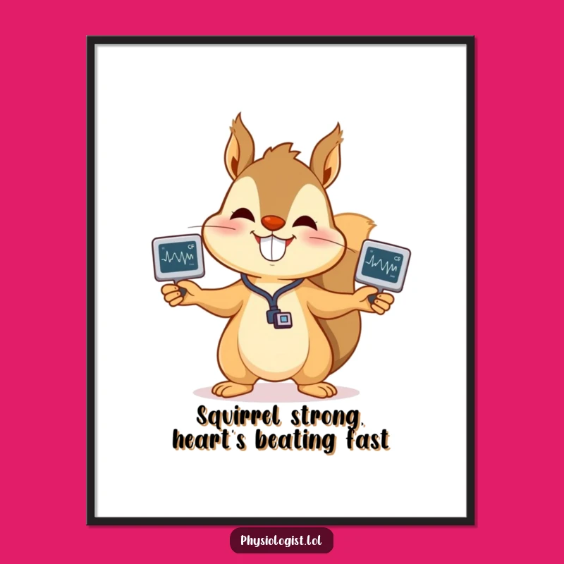 Free Printable Squirrel EKG Wall Art: Whimsical DIY Downloadable Decor