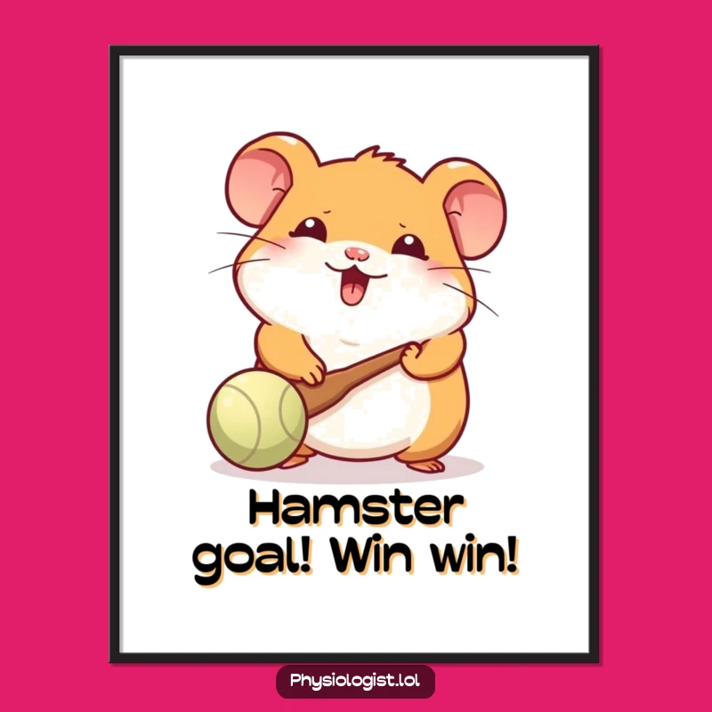 Free Printable Wall Art: Hamster Paddle Ball for Adorable Downloadable Decor