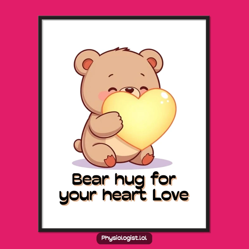 Funny Bear Free Printable Wall Art: Downloadable Art for Big Hearts