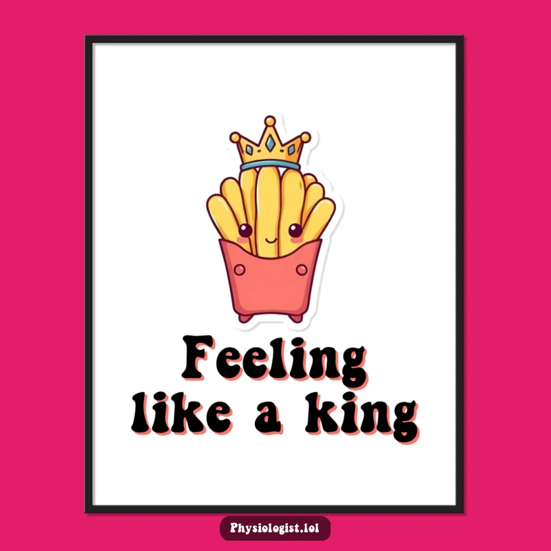 Funny Free Printable Wall Art: Victorious Fry Crown DIY Downloadable Gift