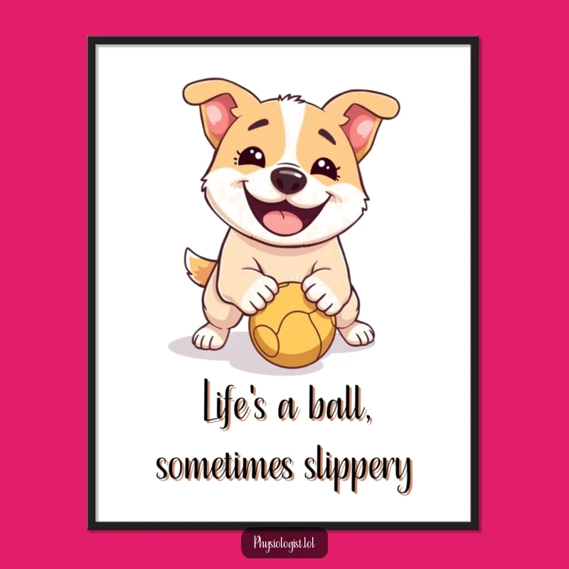 Free Printable Wall Art: Comical Dog Slip, Hilarious Downloadable Decor for a Laugh!