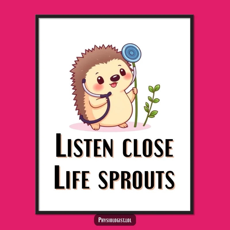 Free Printable Wall Art: Hedgehog Doctor Plant, Hilarious Downloadable Art