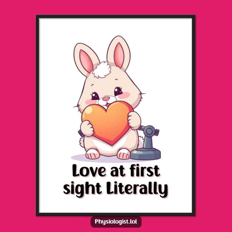 Free Printable Wall Art: Rabbit Heart Microscope, Hilarious Downloadable Art