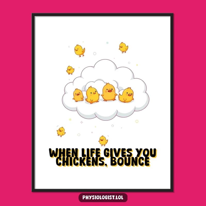 Funny Chicken Cloud Art: Free Printable Wall Decor for Whimsy