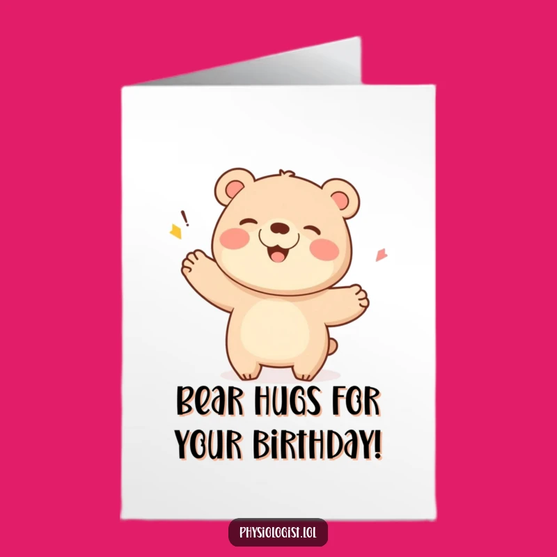 Free Printable Bear Birthday Card: Victory Dance Fun for a Hilarious Downloadable Gift
