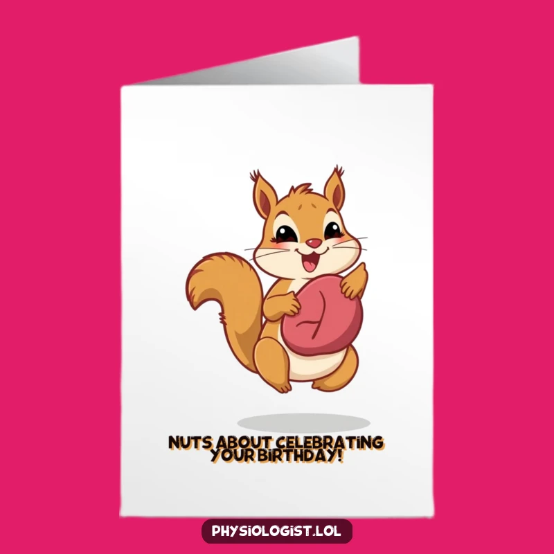 Free Printable Birthday Card: Funny Squirrel Liver Humor Downloadable Gift
