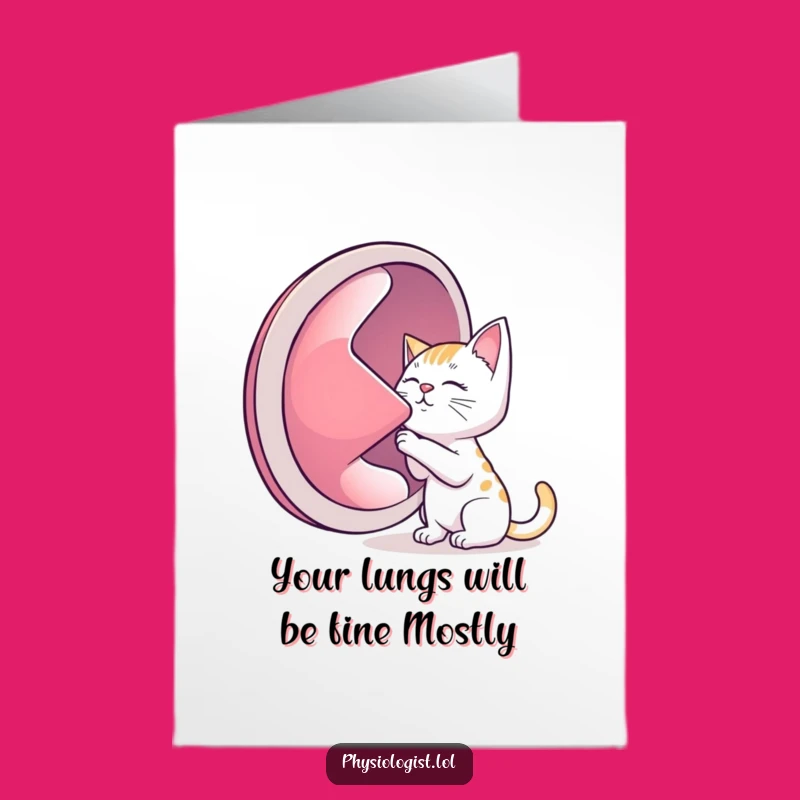 Free Printable Funny Cat Lung Birthday Card - Hilarious Downloadable Gift for Cat Lovers!