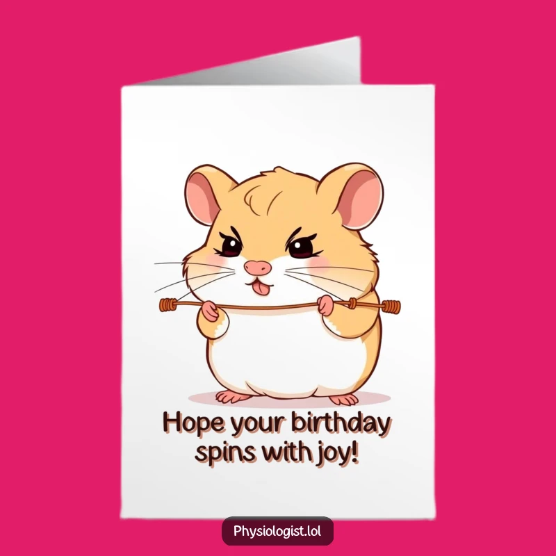 Free Printable Funny Hamster Musician Card - Downloadable Birthday Ecard for Tiny Virtuosos
