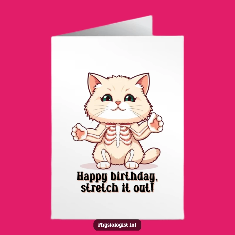 Free Printable Funny Cat Anatomy Birthday Card: Hilarious DIY Printable for Cat Lovers