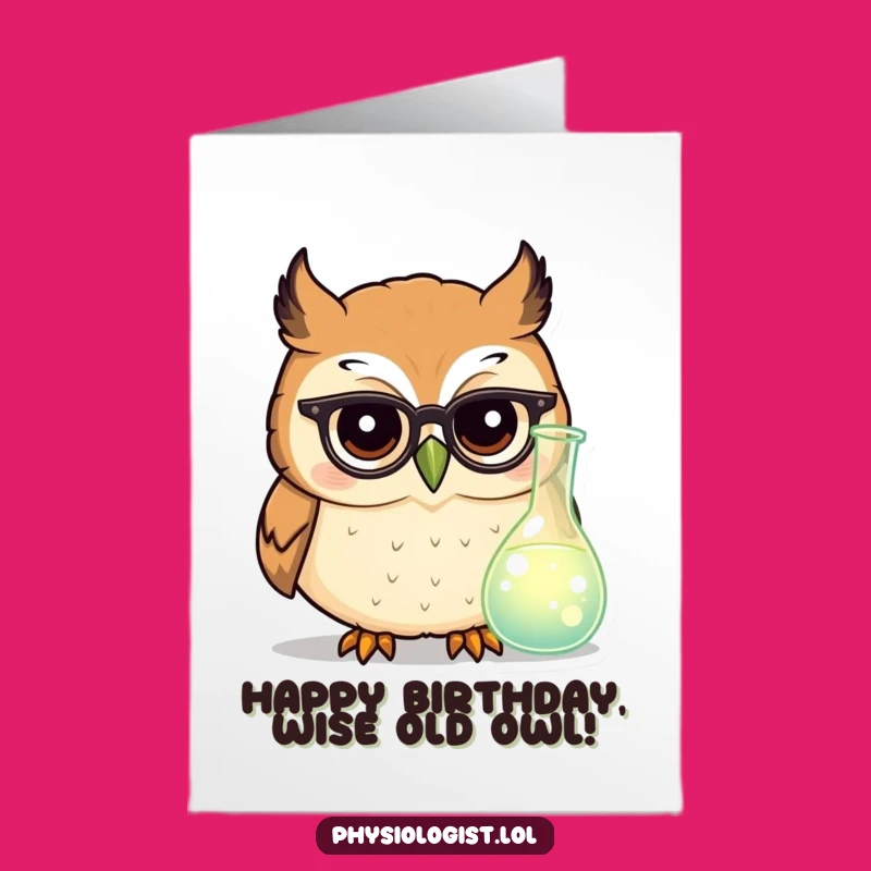 Free Printable Wise Owl Birthday Card: Funny DIY Printable Gift for Bookworms and Nerds