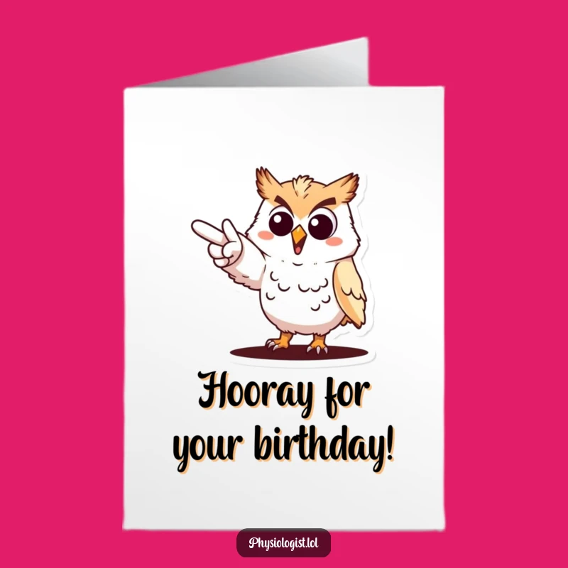 Free Printable Owl Birthday Card: Goal Getter Humor Downloadable Gift
