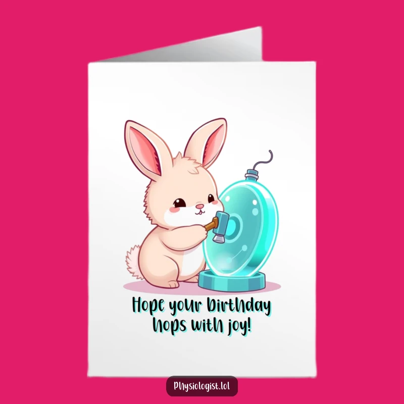 Free Printable Birthday Card: Bunny Cell Science, Humorous Downloadable Gift