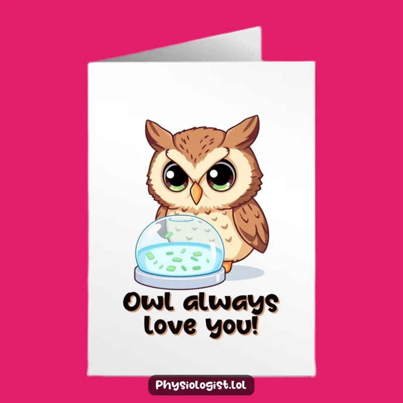 Free Printable Birthday Card: Curious Owl Petri Dish for a Smart, Funny Downloadable Gift