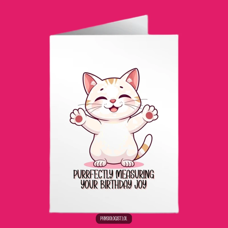 Free Printable Cat Birthday Card: Mysterious Shape Humor Downloadable Gift for Cat Lovers