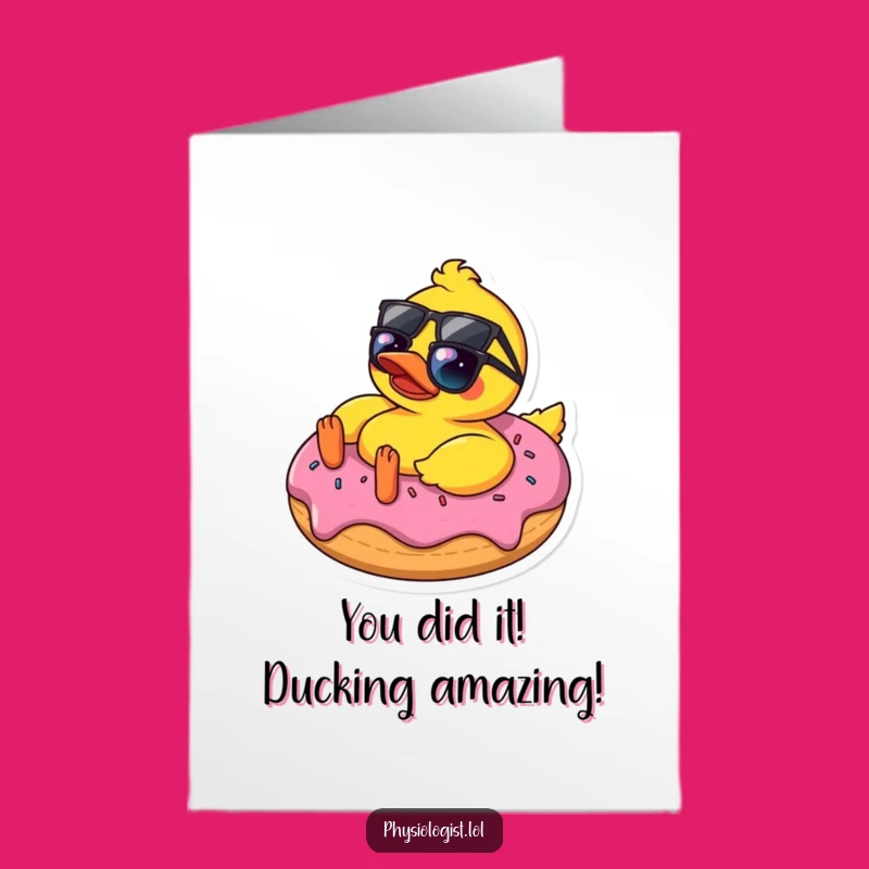 Congrats Ducky Donut Card: Free Printable for Laugh Out Loud Success