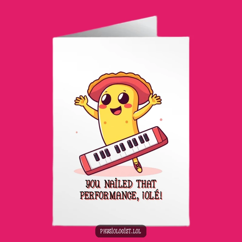 Congrats Taco Keyboard Card: Free Printable for a Winning Performance