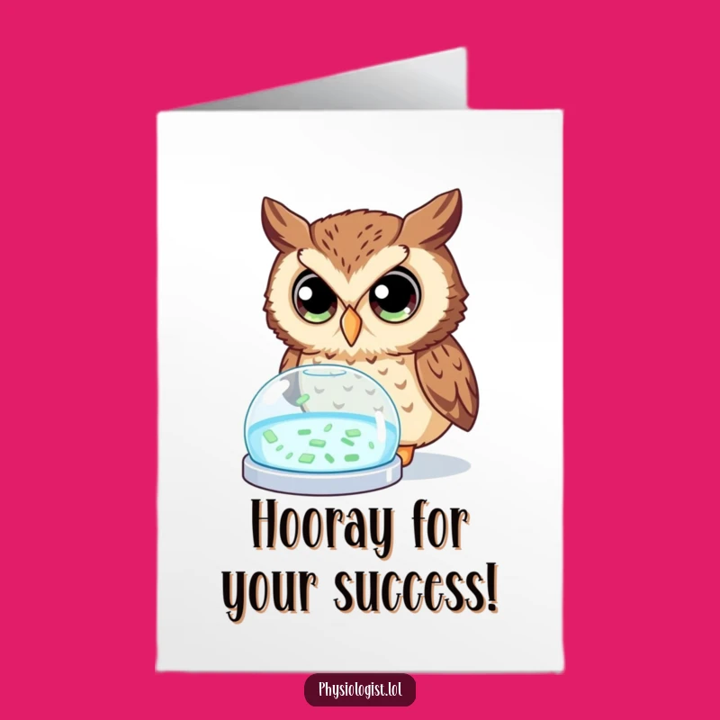 Free Printable Congrats Card: Curious Owl Petri Dish for a Clever, Funny Downloadable