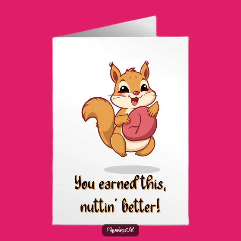 Free Printable Congrats Card: Squirrel Liver Health Humor Downloadable Gift