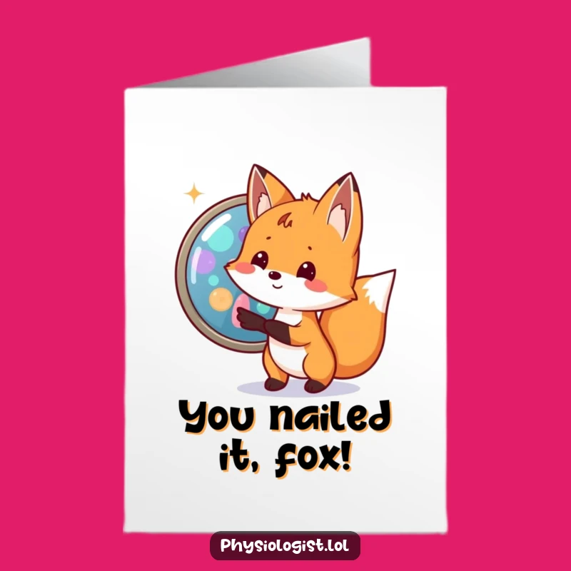 Free Printable Fox Biology Congrats Card: Hilarious DIY Printable for Discoveries