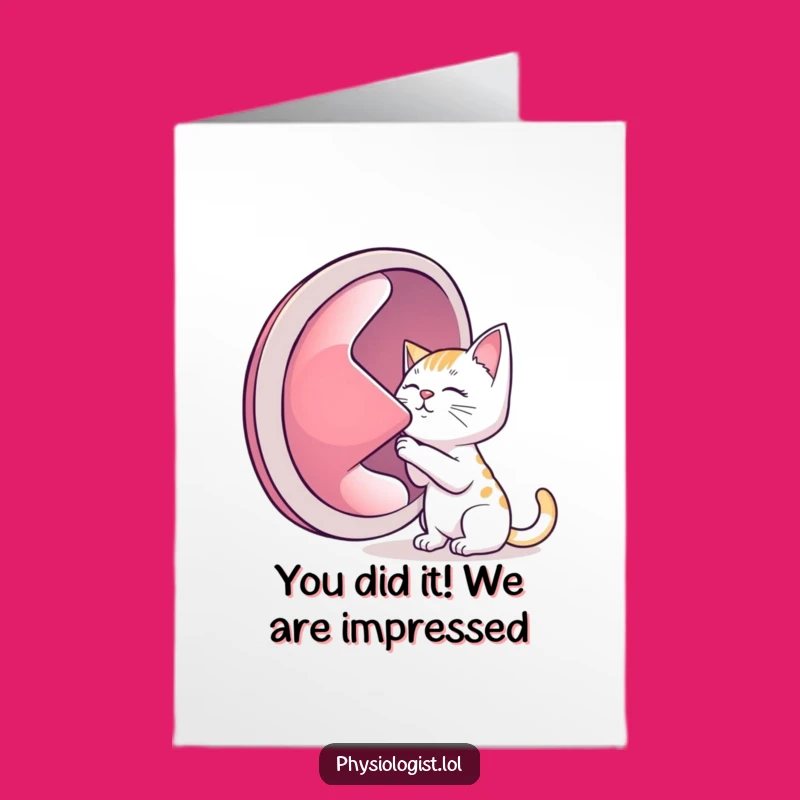 Free Printable Funny Cat Lung Congrats Card - Unique Downloadable for Any Occasion!