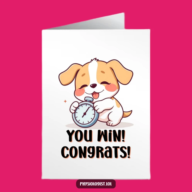 Free Printable Funny Dog Congratulations Card, Tripping Pup Design, Downloadable DIY Celebration