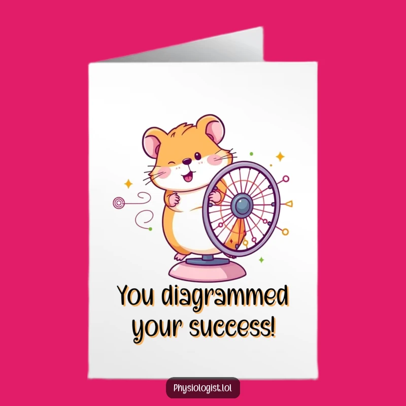 Free Printable Hamster Congrats Card: Complex Diagram Humor Downloadable Gift, Print at Home