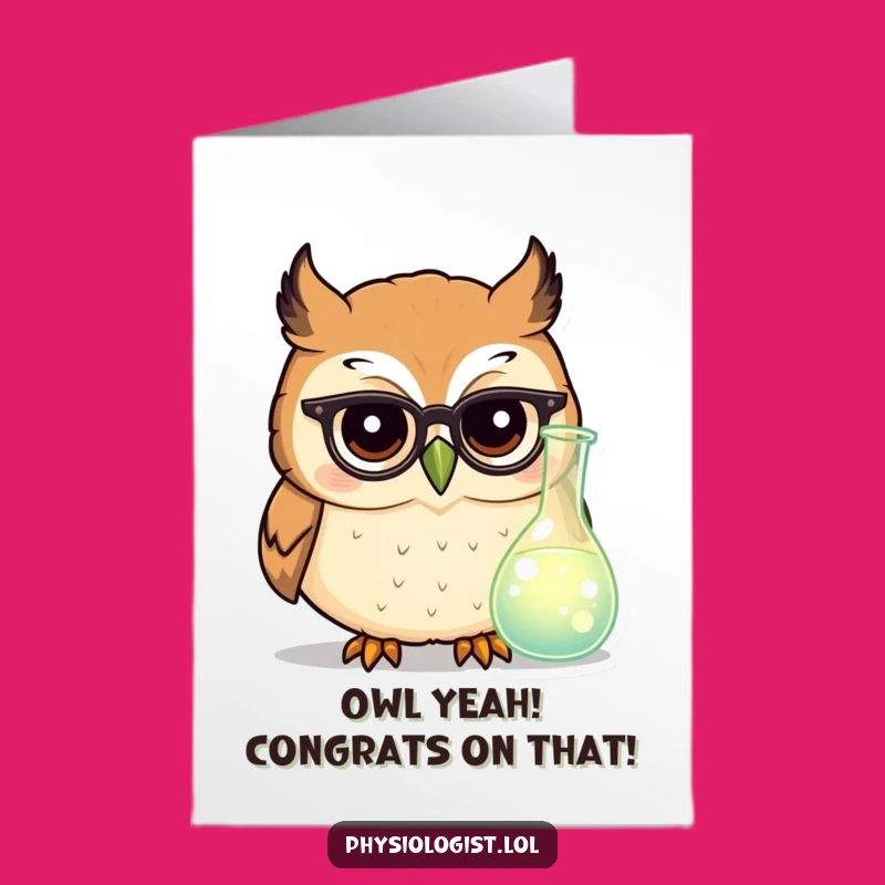 Free Printable Owl Scientist Congrats Card: Hilarious DIY Printable for Achievements