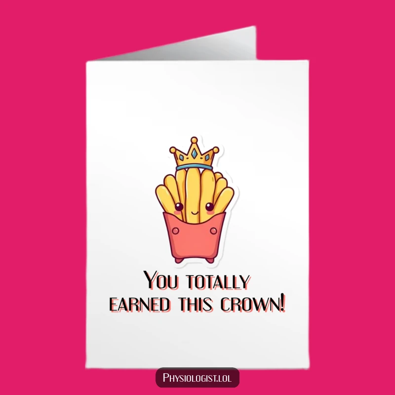 Free Printable Congrats Card: Victorious Fry Crown Funny Downloadable Gift