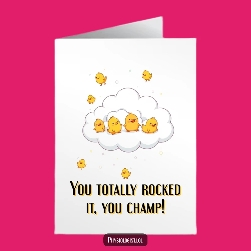 Congrats Chicken Cloud Card: Free Printable for a Shower of Success