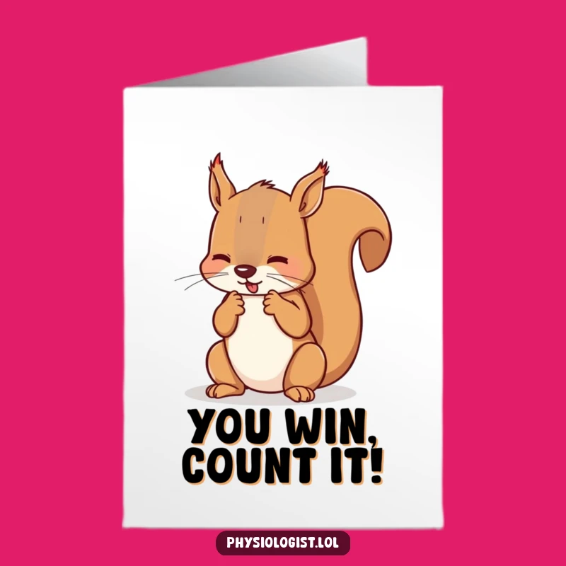 Free Printable Congrats Card: Funny Squirrel Referee, Downloadable & Easy Print at Home