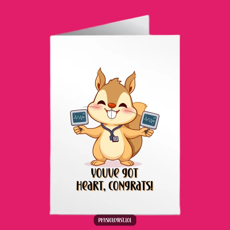 Free Printable Squirrel EKG Congrats Card: Joyful DIY Downloadable for Good News