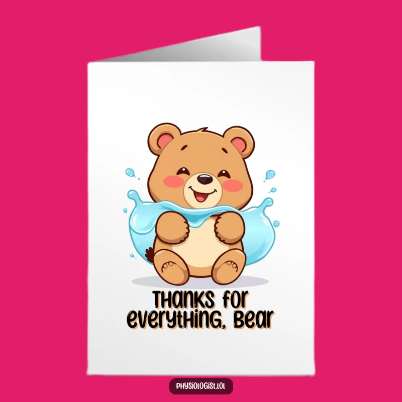 Free Printable Bear Balance Thank You Card: Whimsical DIY Printable for Gratitude