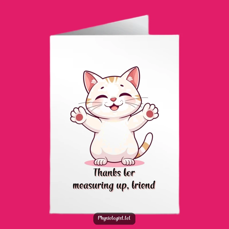 Free Printable Cat Thank You Card: Abstract Shape Humor Downloadable Gift, Print at Home