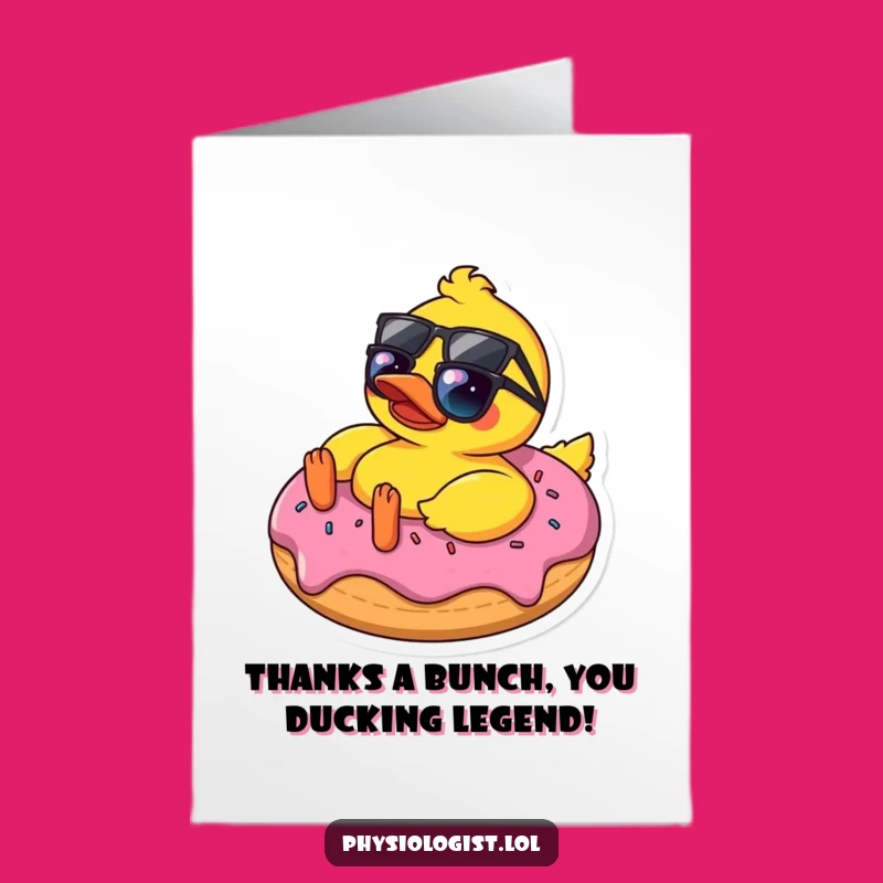 Thank You Ducky Card: Free Printable for a Groovy, Sunny Appreciation Gift