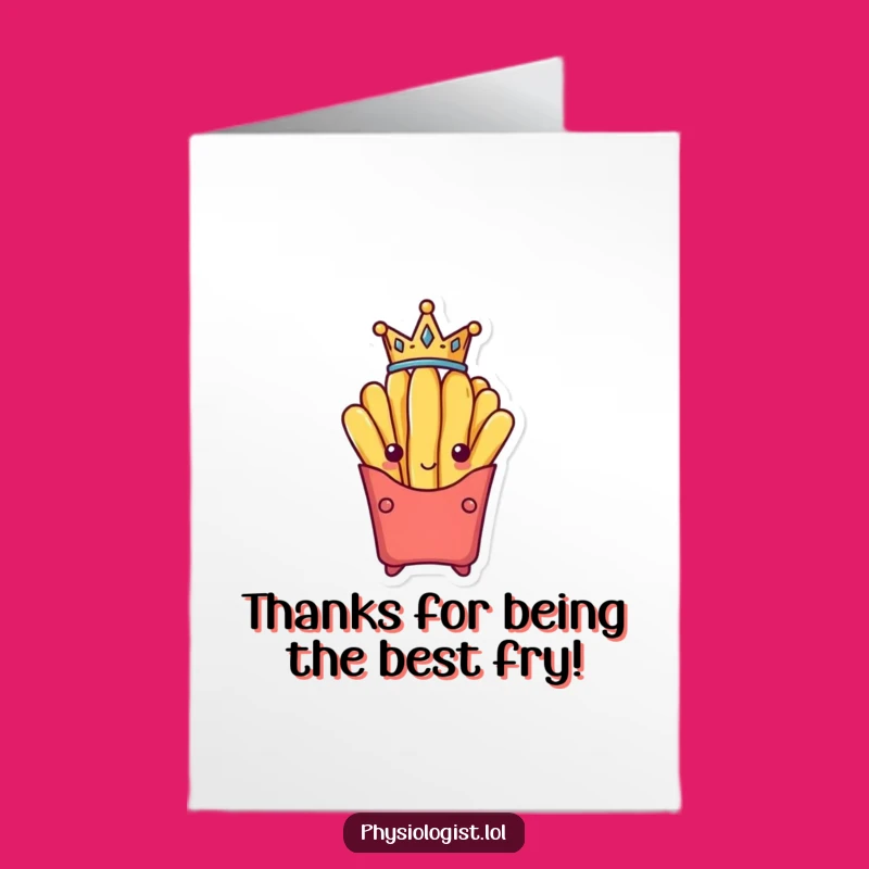 Free Printable Thank You Card: Victorious Fry Crown Funny Downloadable Gift