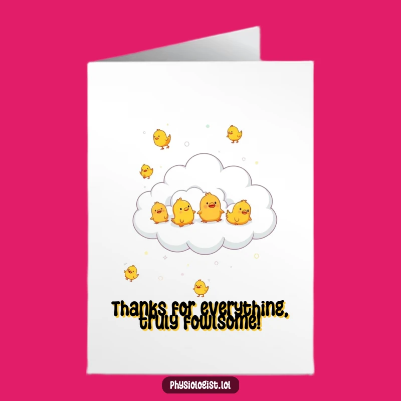 Thank You Chicken Cloud Card: Free Printable for a Bouncy Appreciation