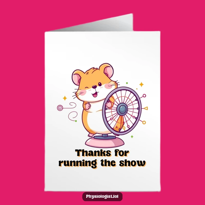 Free Printable Hamster Thank You Card: Complex Diagram Humor Downloadable Gift, Print at Home