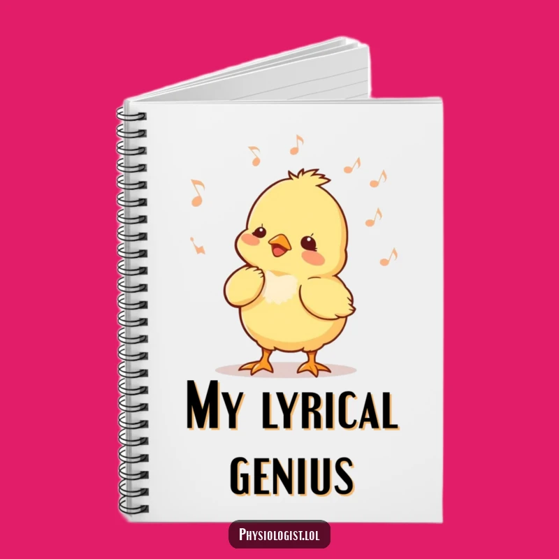 Funny Chick Music Notebook: Tiny Chick Bobbing Head Journal Funny Gift